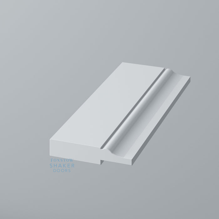 Primed, 3 Panel Shaker Wardrobe Door with OGEE Mouldings - Foxstow
