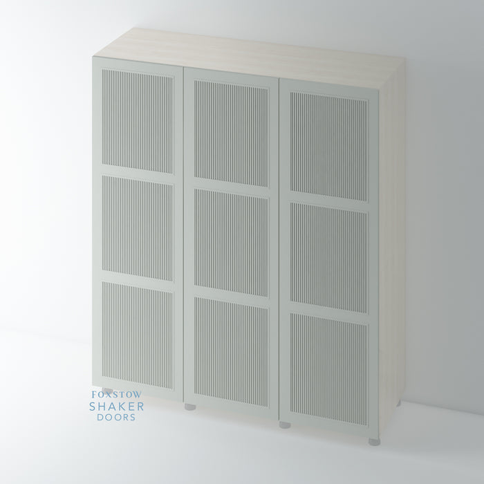 Painted, Shaker Reeded Wardrobe Door for IKEA PAX - Foxstow