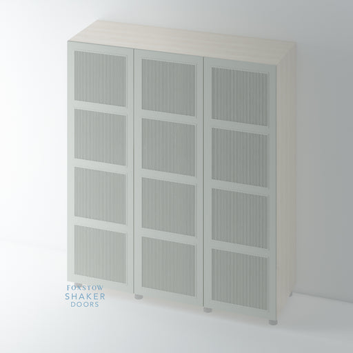 Painted, 4 Panel Reeded Shaker Wardrobe Door - Foxstow