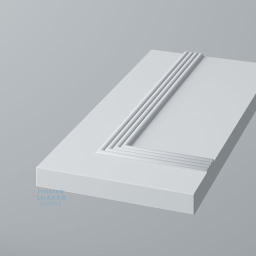 Primed, Flat Door with Reed Moulding for IKEA PAX - Foxstow