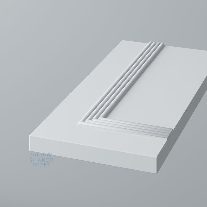 Primed, Flat Panel Door with Reed Mouldings for HOWDENS - Foxstow